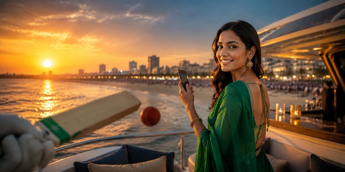 Woman playing card games on mobile in Chennai